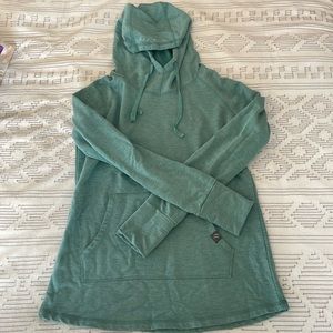 Free fly teal knit hoodie size small